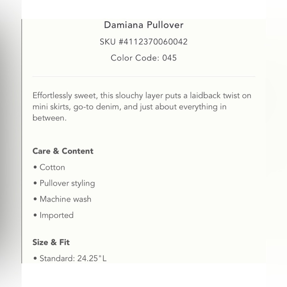 Anthropologie Damiana Pullover in Size XS - Picture 4 of 12